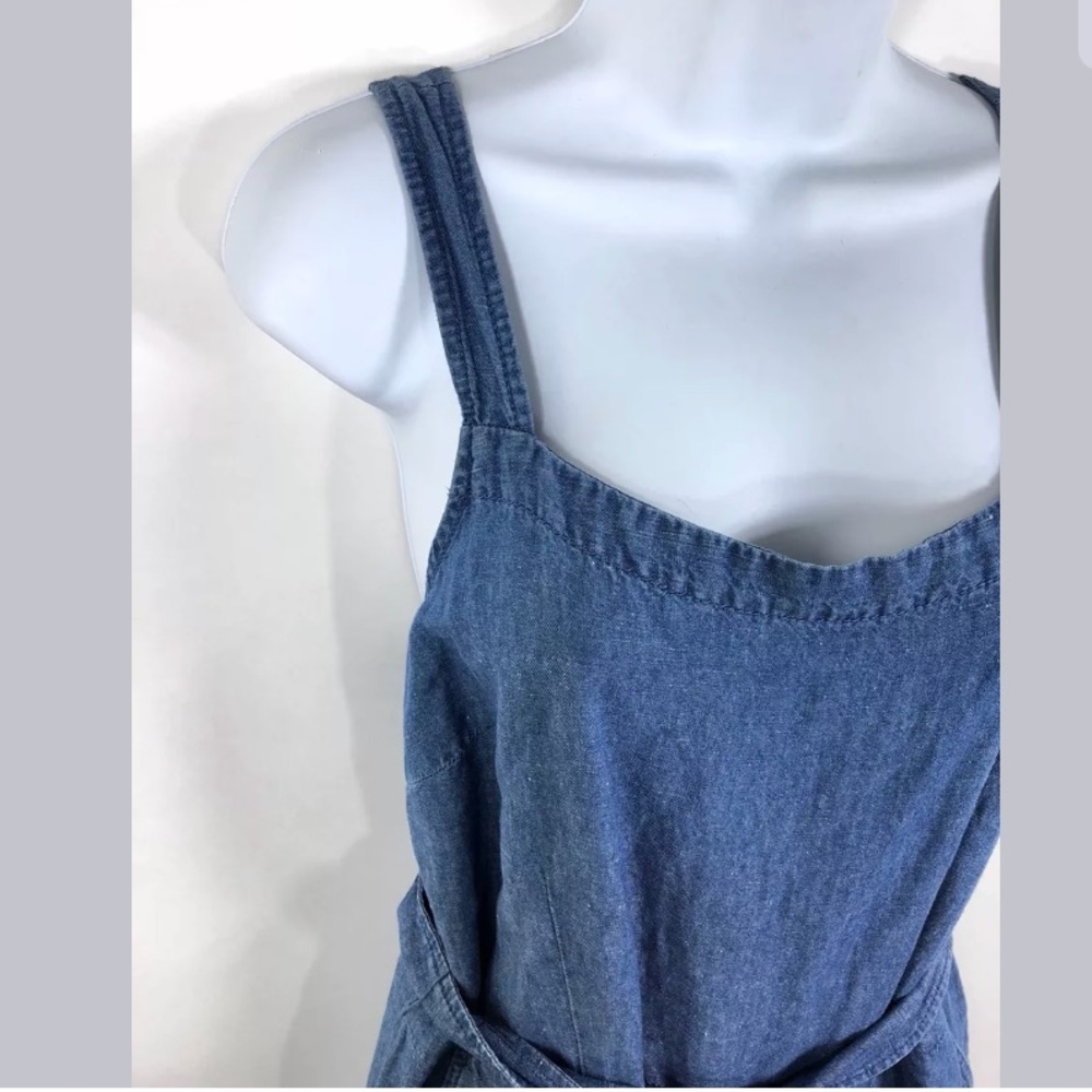 New Madewell Muralist Chambray Jumpsuit Sz 12 - Picture 5 of 6